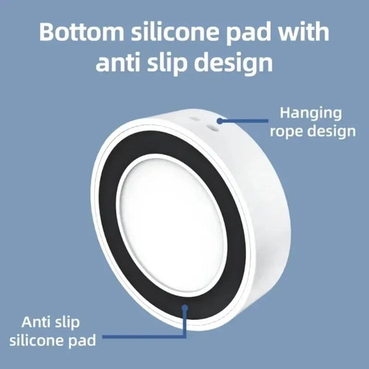 White silicone pad with anti-slip design on a blue background