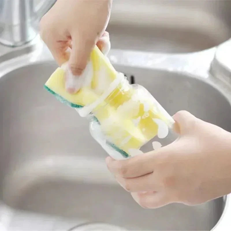 Highly absorbent double-sided sponge