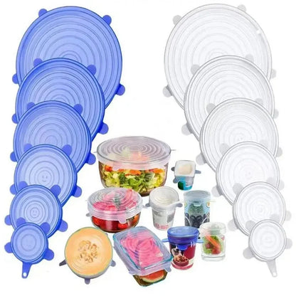 6Pcs Food Grade Silicone Preservation Cover